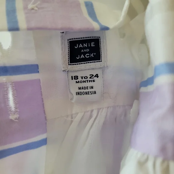 Toddler girls Janie and Jack summer striped halter dress sz 18-24mo - Picture 4 of 4